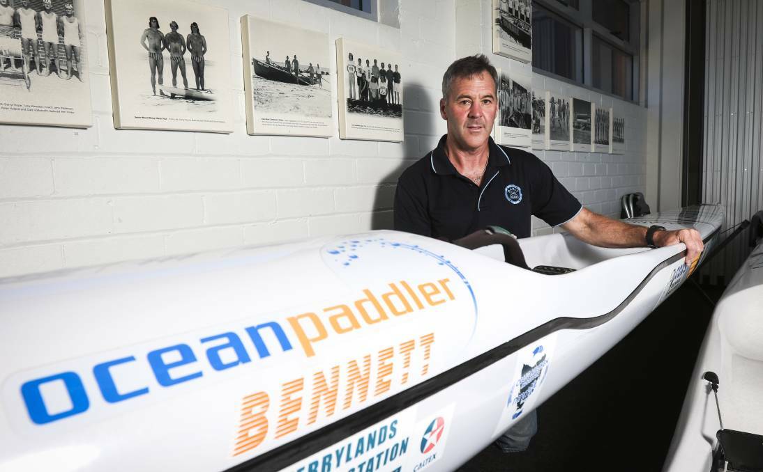 Craig Machen said now that the target is nearly reached he is looking forward to finally getting out and paddling. He hopes to complete the 1,500 kilometre journey in one month. Picture: Cordell Richardson.
