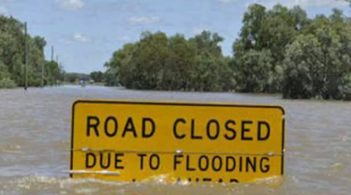 In towns cut off by flooding, food and water supplies might have to come by air or by water. Photo: Queensland Police Service