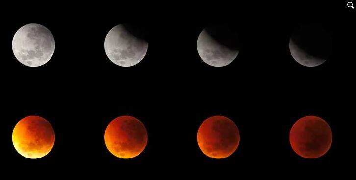 The steady progression of an eclipse as the Moon drifts into the Earth’s shadow, June 16, 2011.  Phil Hart, Author provided
