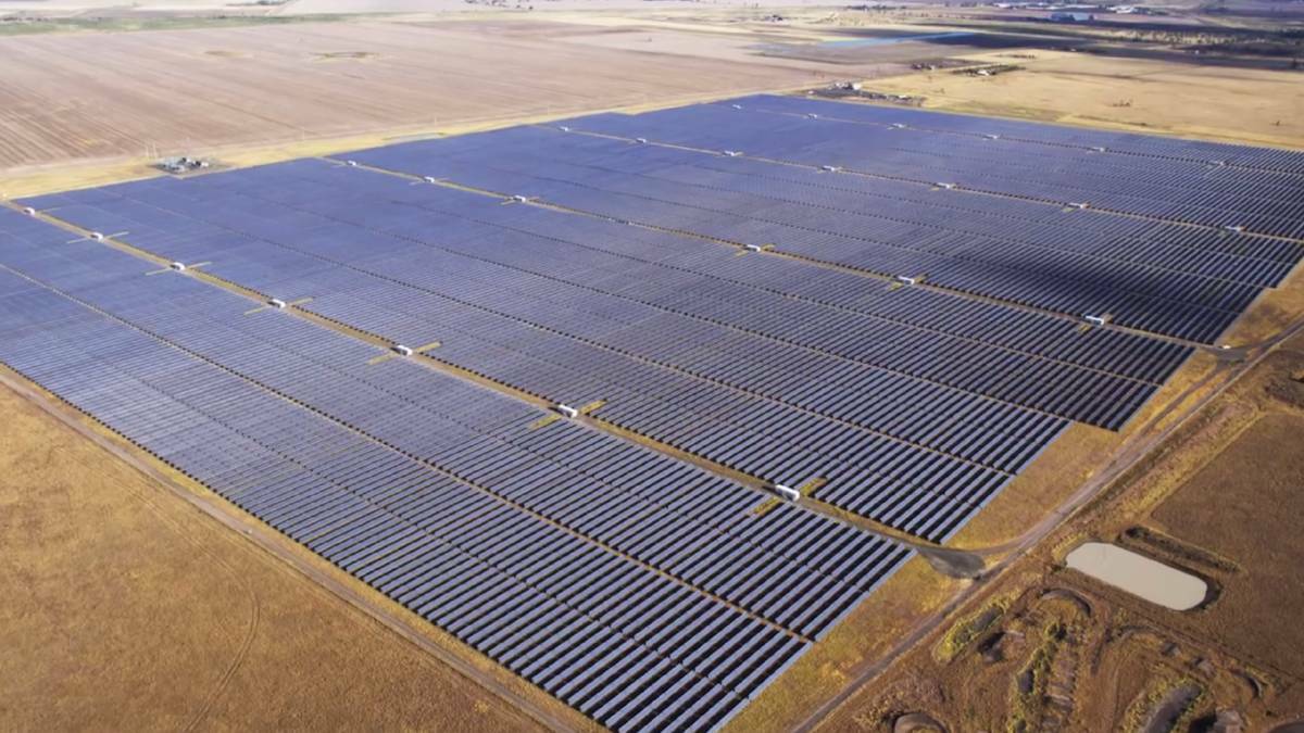 The 70MW solar farm in Northern NSW, a similar, but smaller proposed project than the Bungala Solar Project.