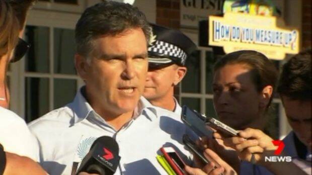 Dreamworld CEO Craig Davidson addressed the media some hours after the fatal accident. Photo: Seven News
