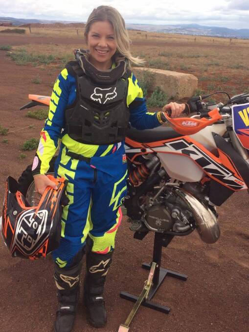 EFFORT: Ballarat's Jackie Peacock is riding in the  2016 Hattah Desert Race to raise funds for the McGrath Foundation. Picture: Supplied
