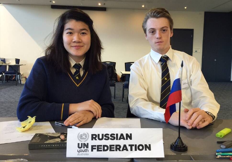 TALENTED: Ballarat Grammar School year 11 students Maddy Wang and Alex Kackson have made it through to the semi-finals of the UN Youth Evatt Competition.