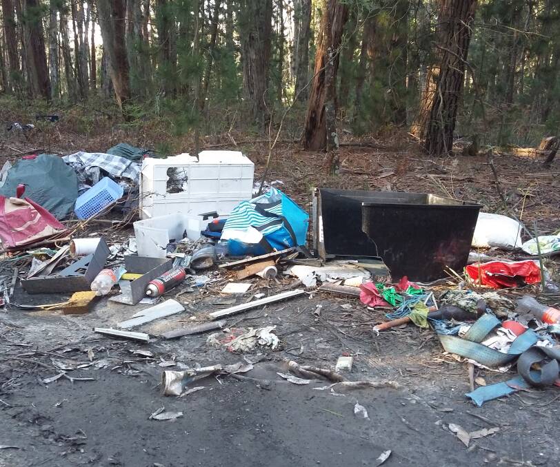 DISGRACEFUL: Ballarat woman Donna has spent the year photographing rubbish in the Enfield Forest. 