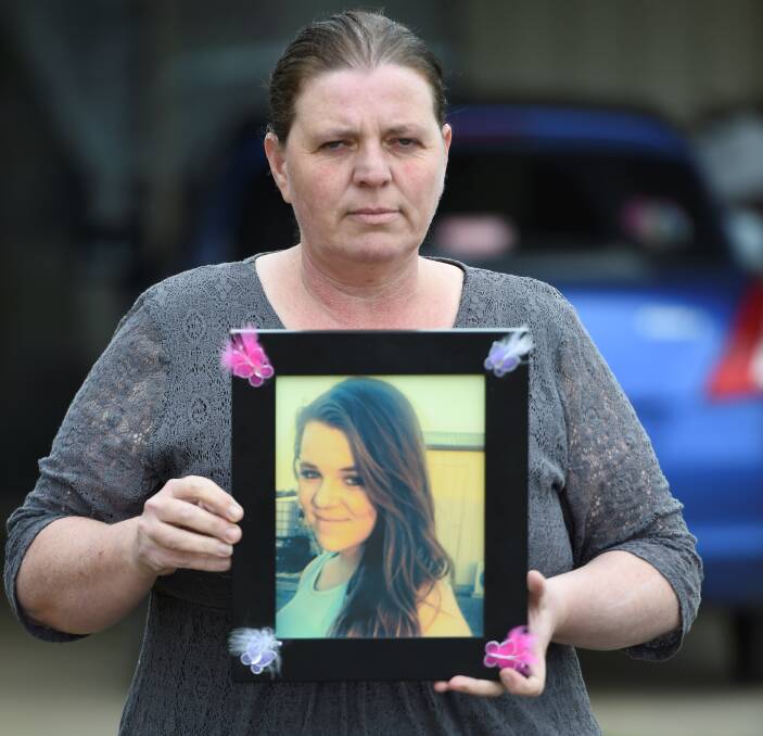 THE PAIN NEVER FADES: Tania Jennings has learned to live with the constant pain of losing her daughter Tiffany in a crash. Picture: Lachlan Bence 