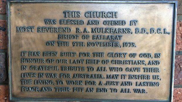 CALL FOR REMOVAL: A plaque in Warrnambool. Some survivors have called for changes to the plaques to be made. 