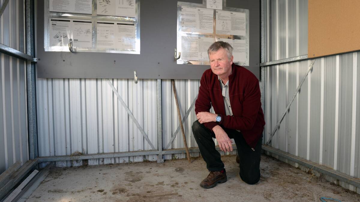 EMPTIED: Five sheds at the Ballarat Community Garden were emptied by heartless thieves on Friday night devastating members including John Ditchburn. Picture: Kate Healy 