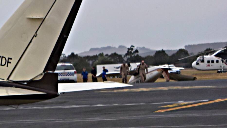 This light plane was flipped on its head at the aerodrome. 