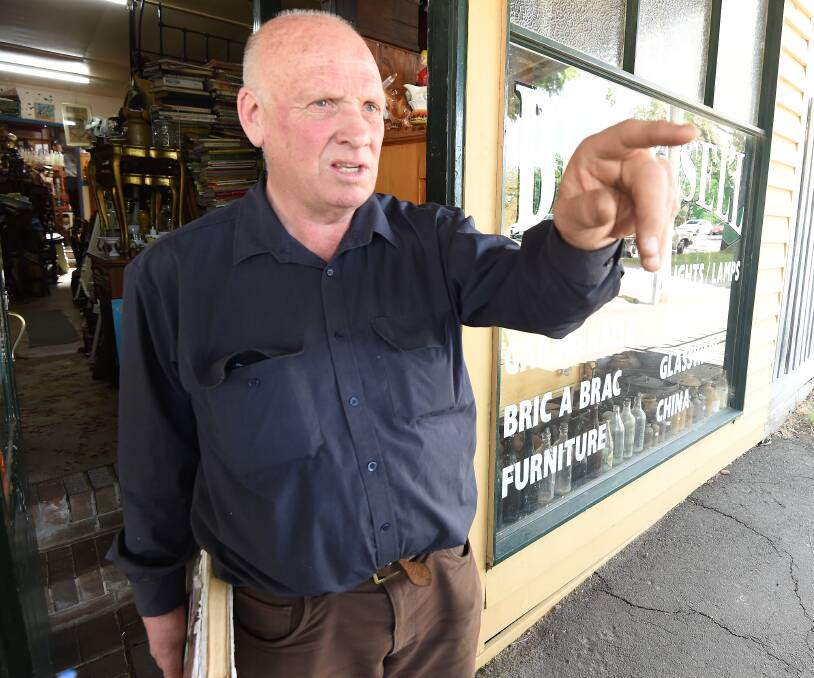 NOT HAPPY: Lydiard Street business owner Peter Wills says residents were not consulted about plans for a bus interchange on Lydiard Street. Picture: Lachlan Bence