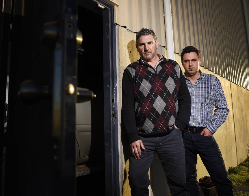 CCTV VITAL: Grant DeMamiel and Zac Tiller of Ballarat Motor Group are urging all business owners to install security. Picture: Luka Kauzlaric 