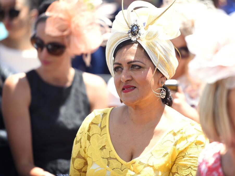 INSPIRING: Renay Dwyer was inspired by her English-Indian heritage and her battle with cancer to wear this turban headpiece. Picture: Luka Kauzlaric