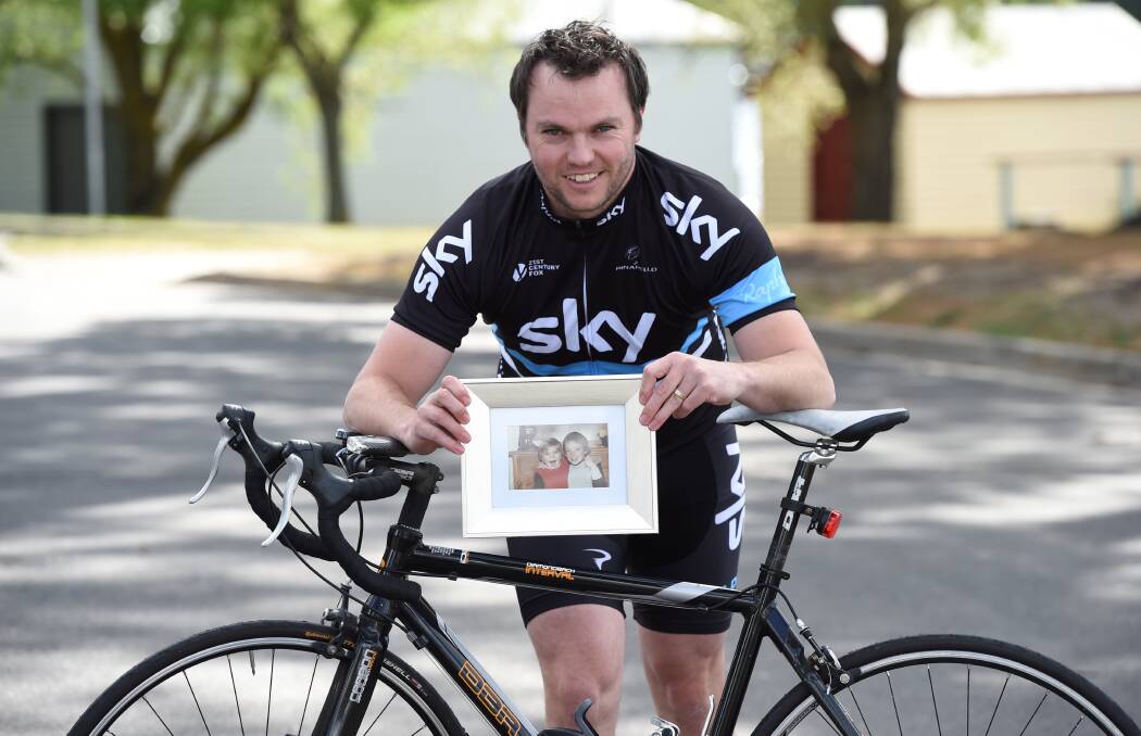 HEARTY CAUSE: Leigh Murphy will ride from Mildura to raise money for Heart Kids in memory of his brother Ben, who died from a heart condition. Picture: Lachlan Bence 