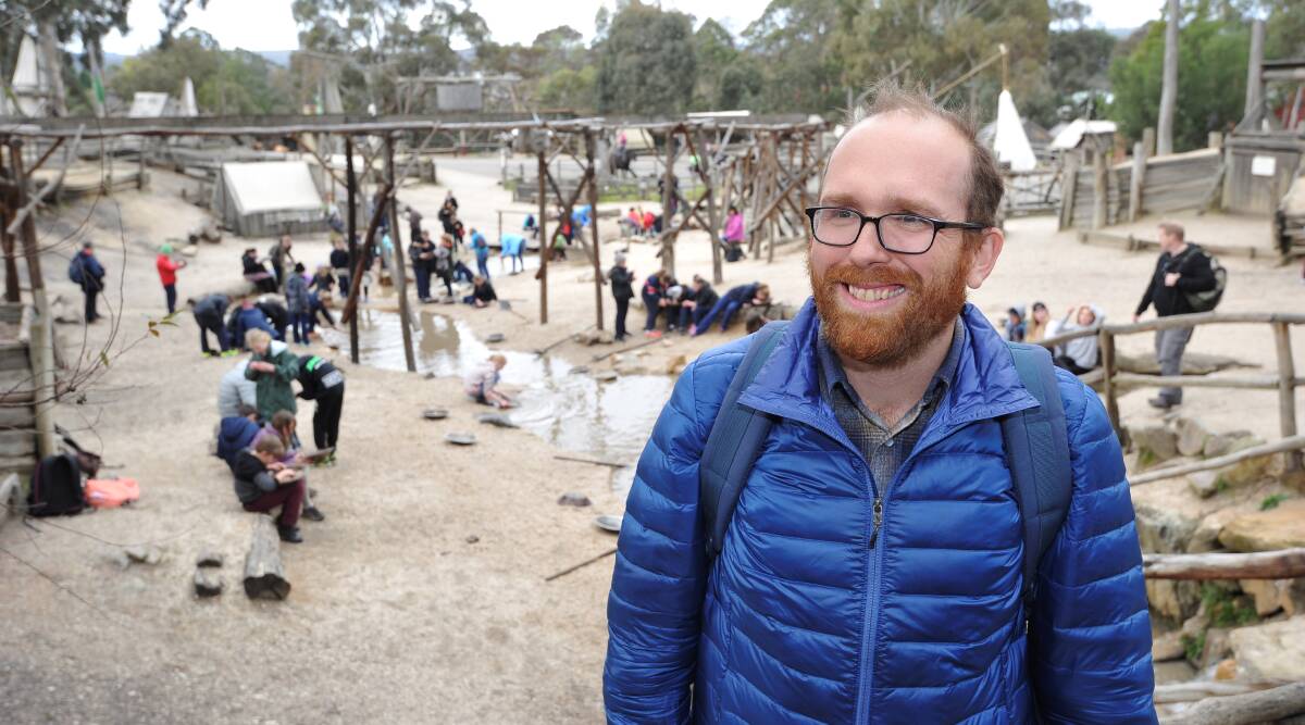 COMPARING: Dr Alex Trimble Young is touring the goldfields with students from America. Picture: Lachlan Bence 