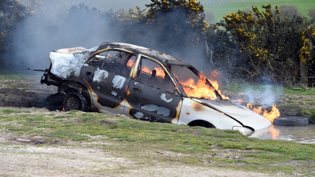 File image of a car fire. 