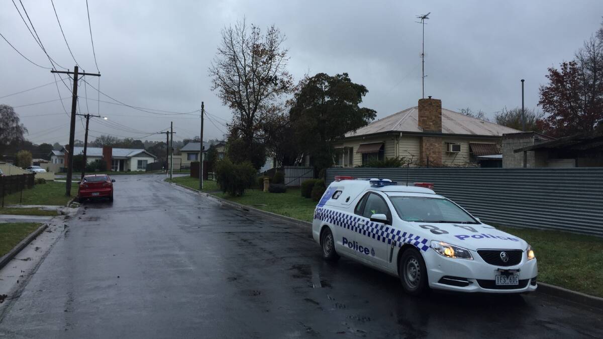 PATROL: Police remain on scene along Kingsley Court at Ballarat East after a car was set alight in a carport in an apparent arson attack just before 7am on Wednesday.