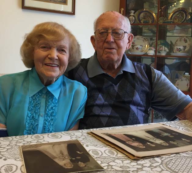 Port Macquarie residents Gloria and John Moore celebrate 70 years of marriage. 