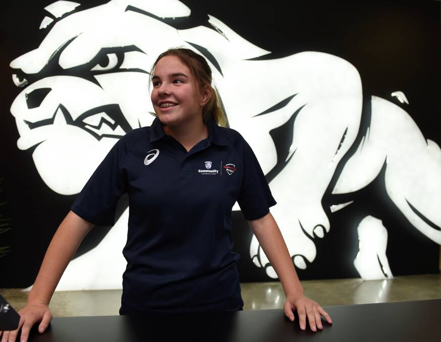 INSPIRED: Hannah Farhall is keen to learn skills to better help her community via Western Bulldogs Leadership Project. Picture: Lachlan Bence