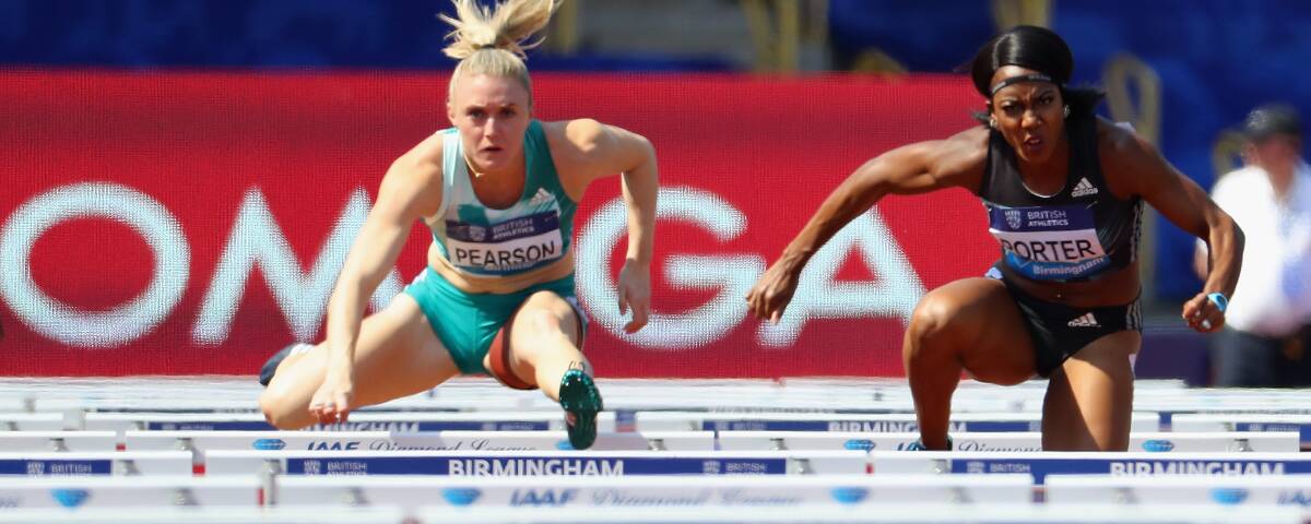 CLEAR MOVE: Sally Pearson in action in the IAAF Diamond League in Birmingham last month, aiming then to be back at the top of her game in Rio. Picture: Getty Images