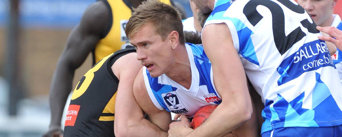 STAR: Rooster Myles Sewell, the 2009 Liston medallist, is highly regarded about the VFL for his game and sets the tone for his team week-in and week-out.