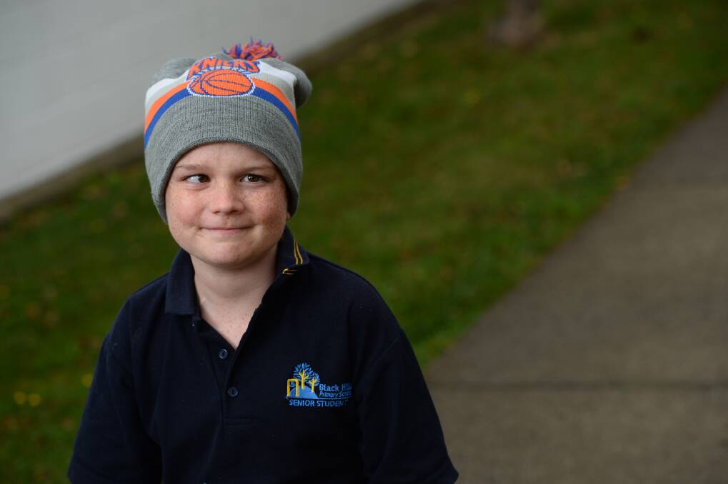 BRAVE: Jaxon Cooper made a big impact in rallying awareness before he died in December 2015. His dad Rob hopes to continue his work through basketball.