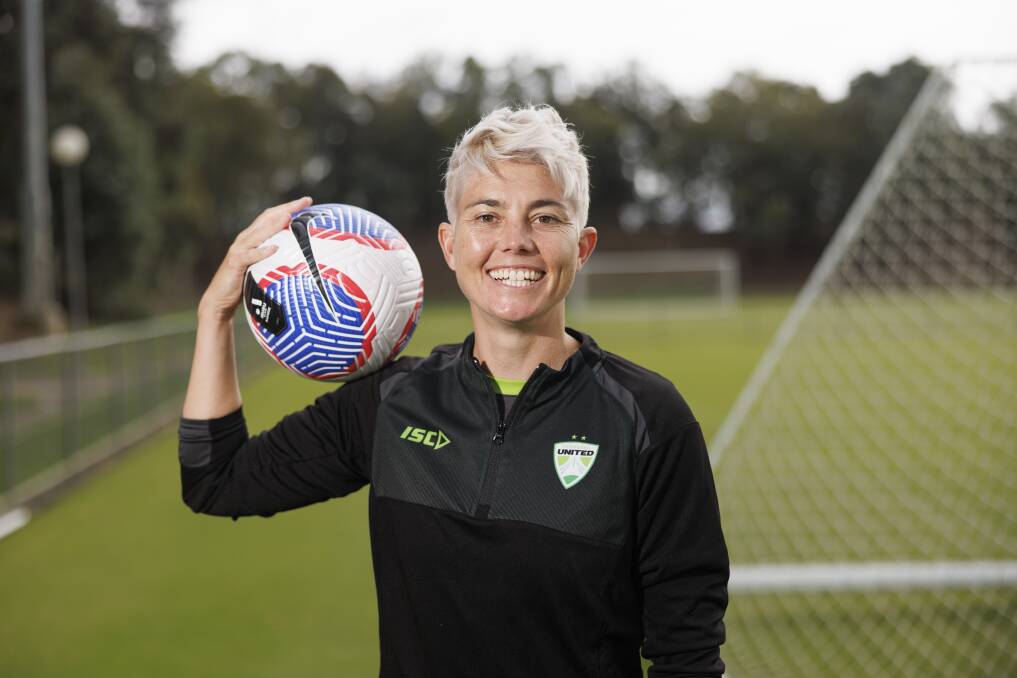 Canberra United captain Michelle Heyman was hoping in January to be called into the Matildas' Olympic squad. Picture by Keegan Carroll