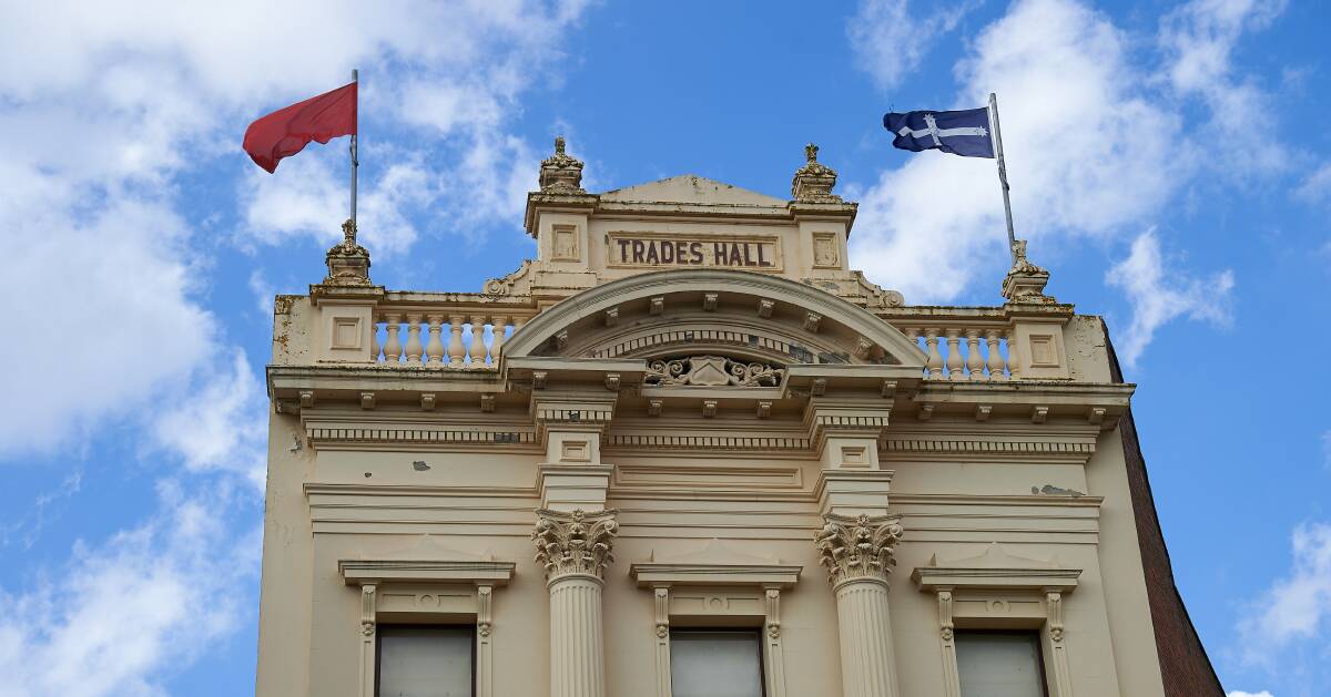Ballarat Trades Hall before restoration works begin. Picture: Luka Kauzlaric
