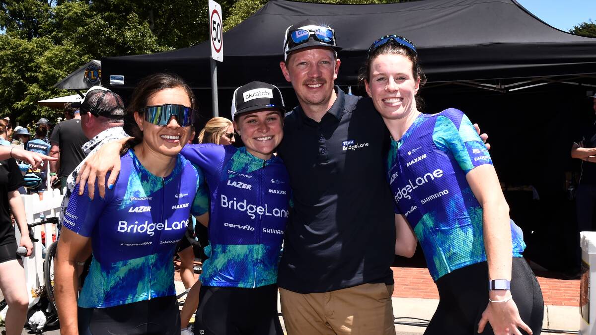 Pat Shaw launched a crowd-funding campaign to start a women's domestic team to open new opportunities for female athletes. Team BridgeLane's women debuted in the Australian Road National Championships as Ballarat's team in 2023. Picture by Adam Trafford