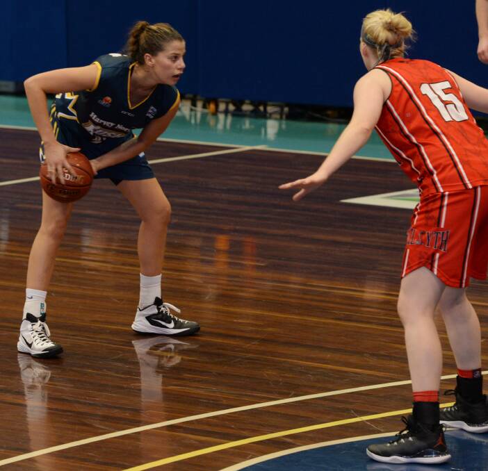 STRONG FINISH: WNBL recruit Olivia Thompson, pictured against Kilsyth earlier this season, played her best SEABL game for Rush in a season finale against the Cobras with 26 points, 14 rebounds. Picture: Kate Healy