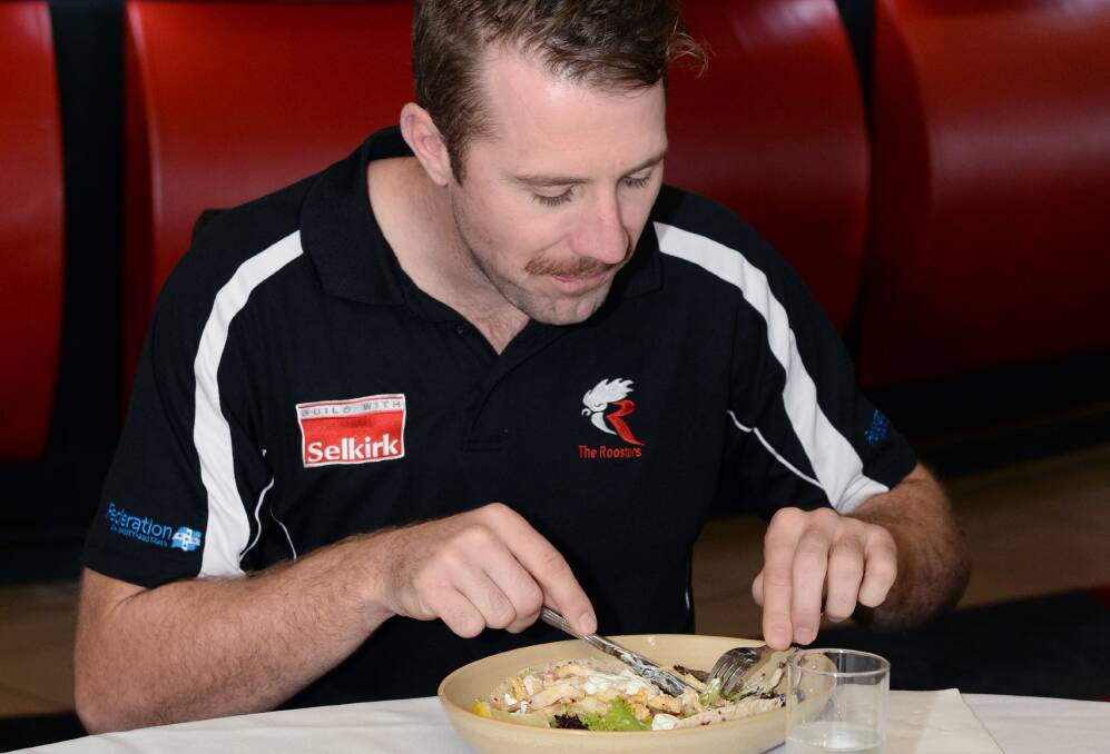 CHOICE: Roosters ruckman Orren Stephenson opts for a healthier pub meal at North Ballarat Sports Club during Heart Week in May. Picture: Kate Healy