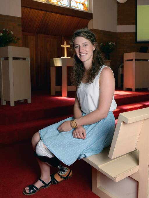 PERSPECTIVE: Zoe Creelman says spirituality kept her life steady after a boating accident. She chose to tell her story in the school chapel. Picture: Kate Healy
