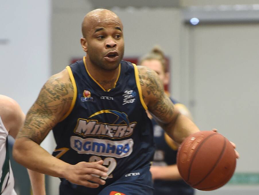 GONE MISSING: showman Roy Booker had 17 points to half-time for the Miners but only added two points to his tally in a quiet second half.