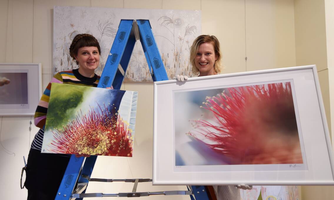 DETAIL: Artists Susan Nethercote and Alison Shirley have teamed up in paint and photography for a closer look at nature. Picture: Lachlan Bence