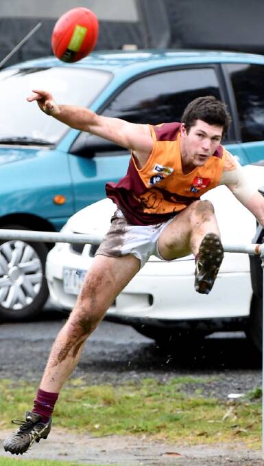 ROAR POWER: Liam Hoy, a Lion for a week, has been promoted to the VFL after a solid hit-out with BFL ladder leader Redan. Picture: Lachlan Bence