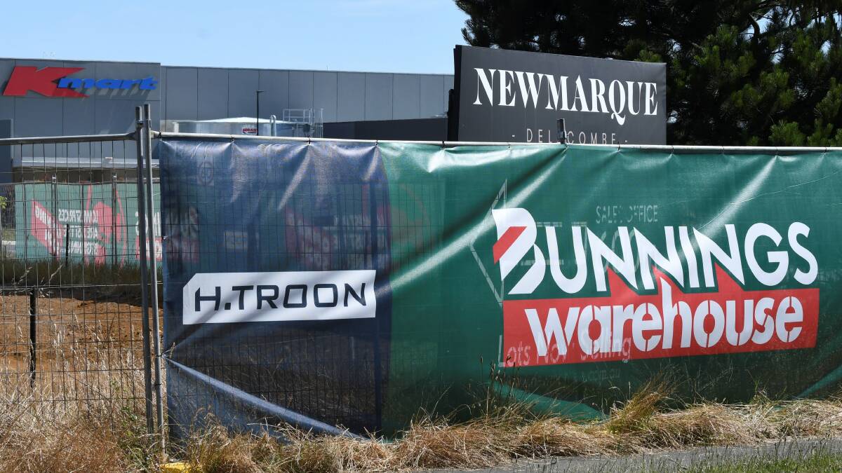 Signs of a Bunnings in Delacombe. Picture: Lachlan Bence