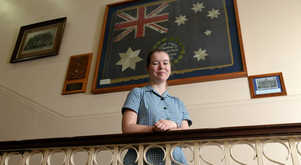 LEGACY: Ballarat High's Laura Benney is humbled for a chance to pay tribute to her great-great grandfather on the Western Front. Picture: Kate Healy