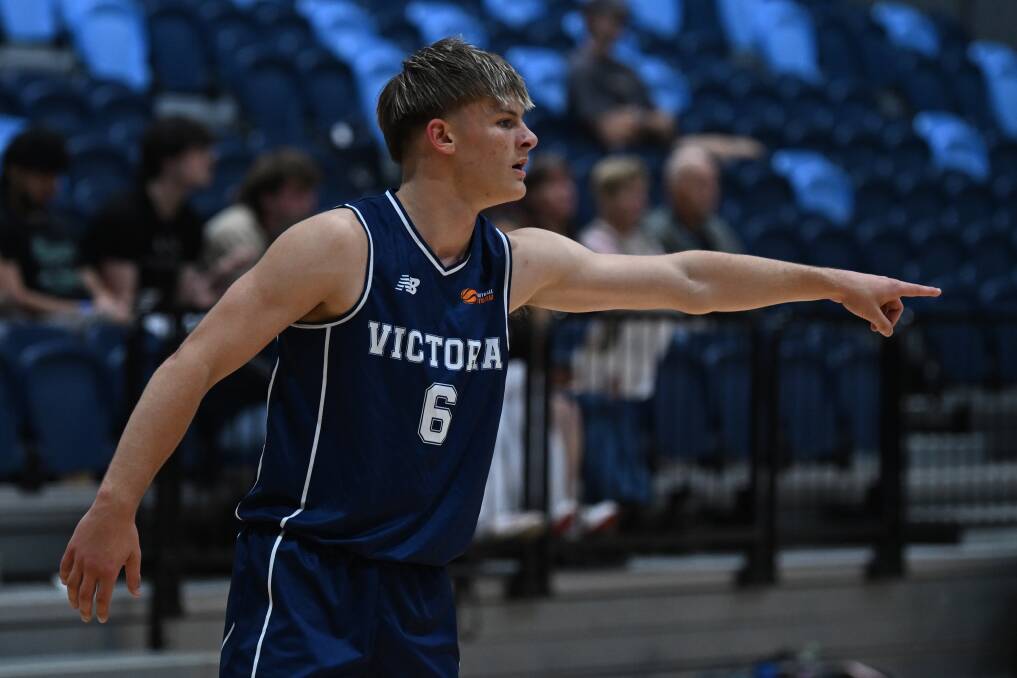 Basketballer Ned Renfree, confirmed as a Ballarat Miner this week, in action for Victoria in the Australian Under-20 Basketball Championships at Selkirk Stadium. Picture by Kate Healy