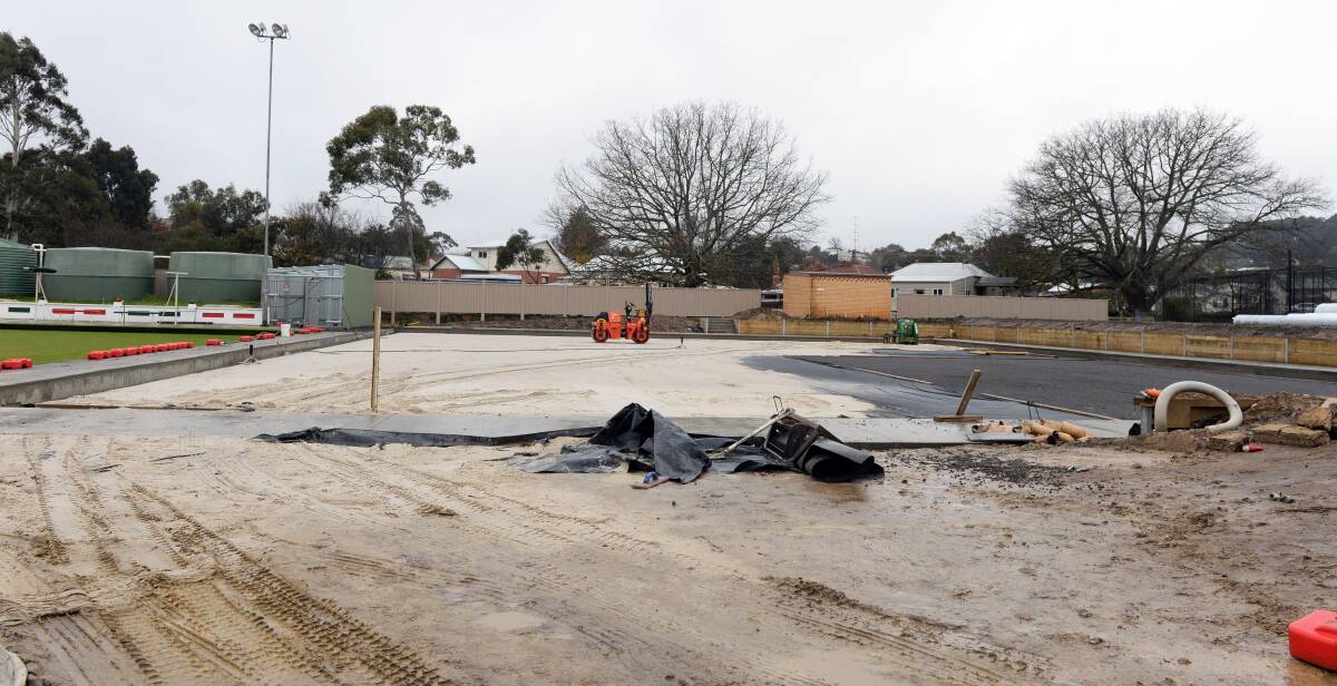 VISION: This muddy setting will soon be a new synthetic bowling green and multi-purpose cricket training facility at Eastern Oval. Picture: Kate Healy