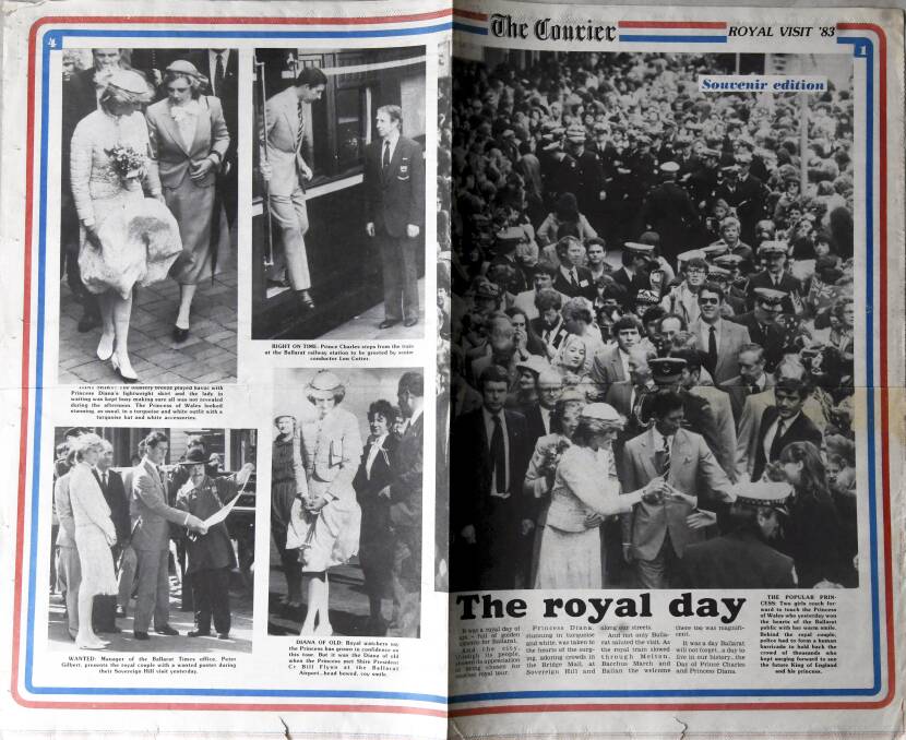 The Courier's special royal visit lift-out in the Saturday edition, April 16, 1983.