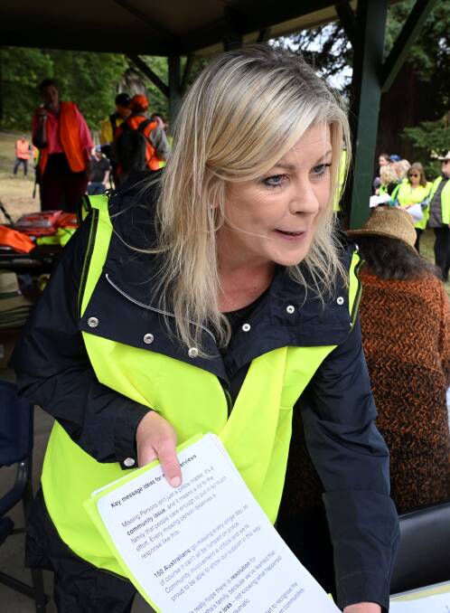 Volunteer search organiser Natalie Squire said the community turn-out was overwhelming but one she 'hoped for'. Picture by Lachlan Bence