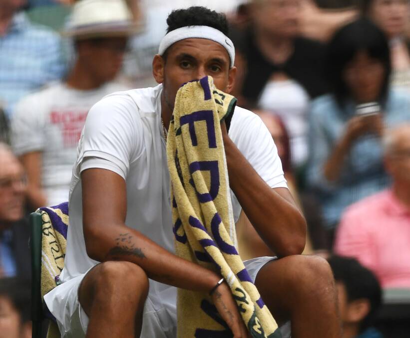 TIME OUT: Nick Kyrgios should take some time to sort out what he really wants from the game, if he still wants to be part of the game - especially after a lacklustre performance on tennis' biggest stage. Picture: Getty Images
