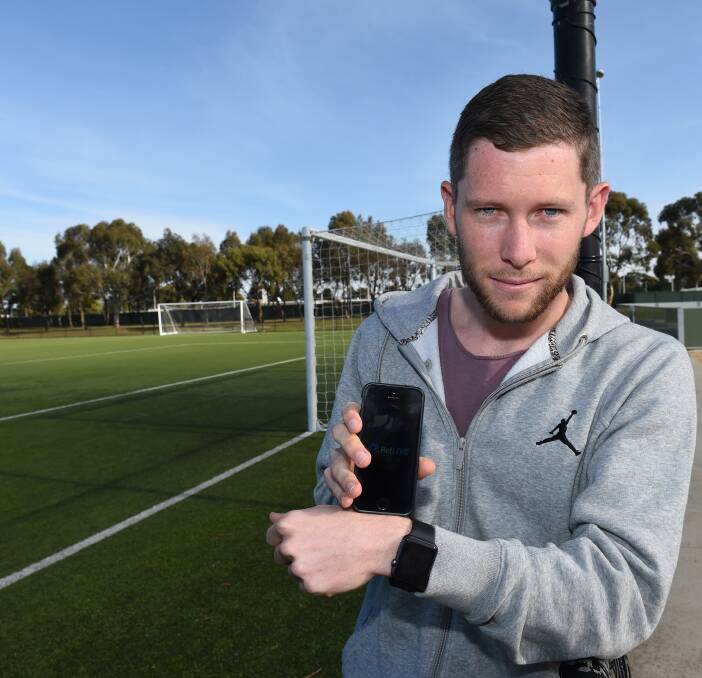 CLOSE WATCH: Entrepreneur and state league soccer player Simon Murphy will watch a dream become reality with his new refereeing app to be used in an international game in Ballarat. Picture: Lachlan Bence