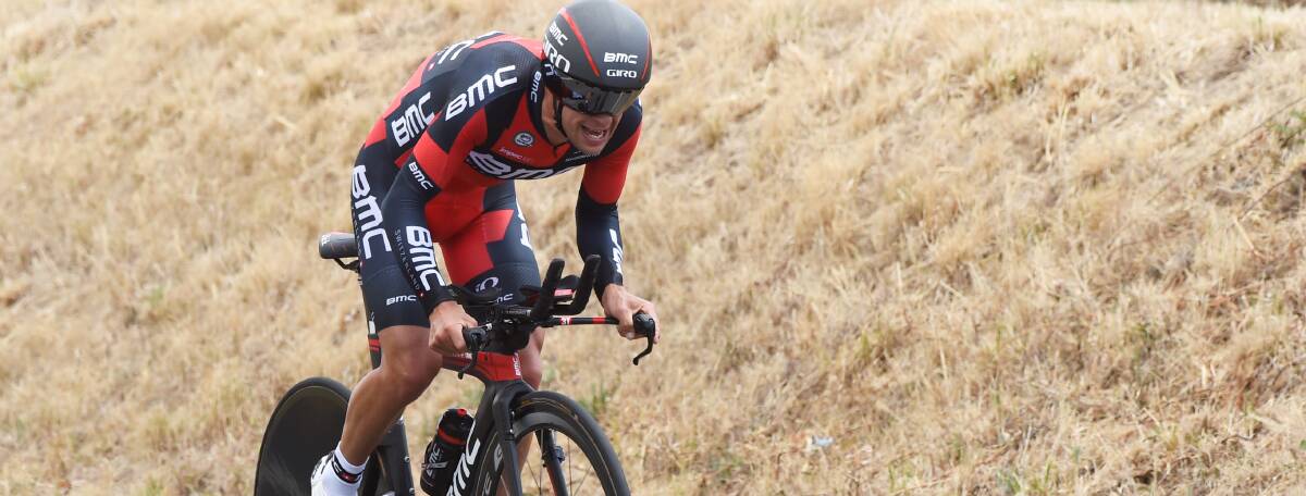 ATTACK: Richie Porte is a proven top contender and hard rider on our roads, like here outside Buninyong, for the 2016 road national time trial. Picture: Lachlan Bence