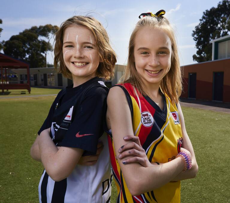 GREAT DIVIDE: Darley's Joel and Bacchus Marsh junior Taylor show true colours in the schoolyard.