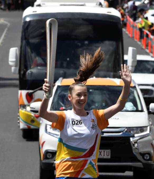 ROLE MODEL: High school student Tayla Moody, a Queen's Batonbearer, enters the Ballarat Relay for Life this weekend as the top individual fundraiser. Picture: Lachlan Bence