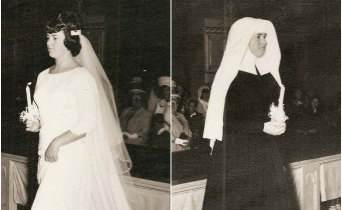 COMMITMENT: Sr Marie's reception in 1969, arriving as a novice and leaving as a professed Sister of Mercy.