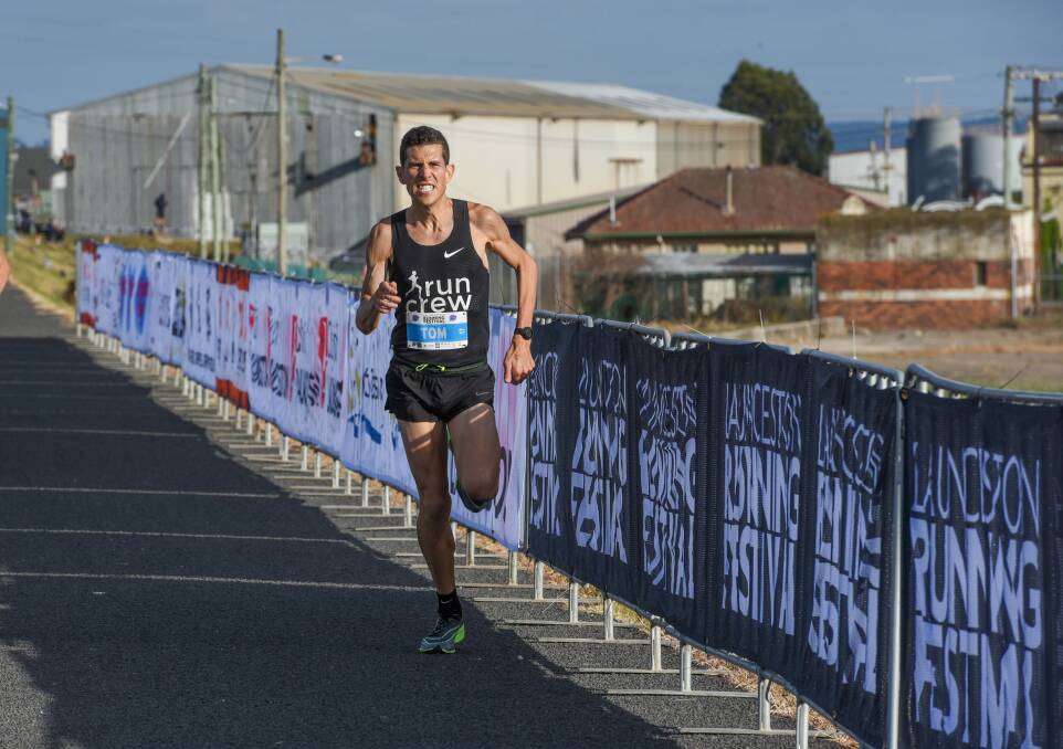 Tom De Canto, pictured in the 2020 Launceston Running Festival half-marathon, is set to tackle the inaugural Ballarat Marathon. Picture The Examiner