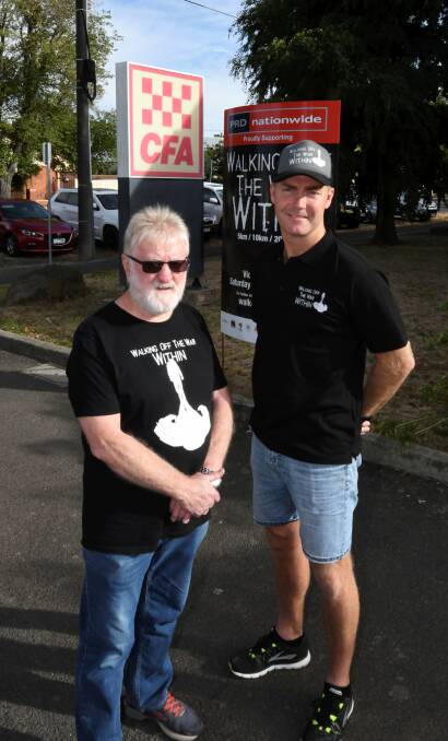 RETURN: Mental health advocate John Shanahan and Ballarat City firefighter Josh Martin will reunite to lead Walking Off the War Within. Picture: Lachlan Bence