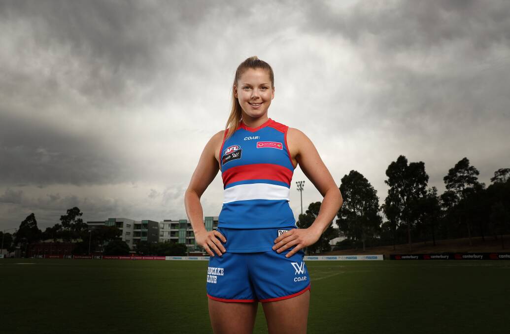 PACK LEADER: Western Bulldogs' AFLW captain Katie Brennan is setting the tone for what is possible as an athletic, fierce competitor. Picture: Getty Images