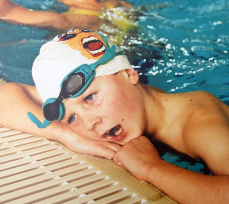 EARLY SPLASH: Jared Tallent kept up swimming until he joined the AIS.  He was also a promising junior triathlete.