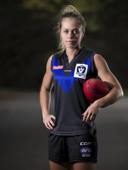 MAKING A MARK: Ballarat football export and Brisbane Lion Kaitlyn Ashmore has become one of the first AFLW players to sign a product endorsement. Picture: Dylan Burns